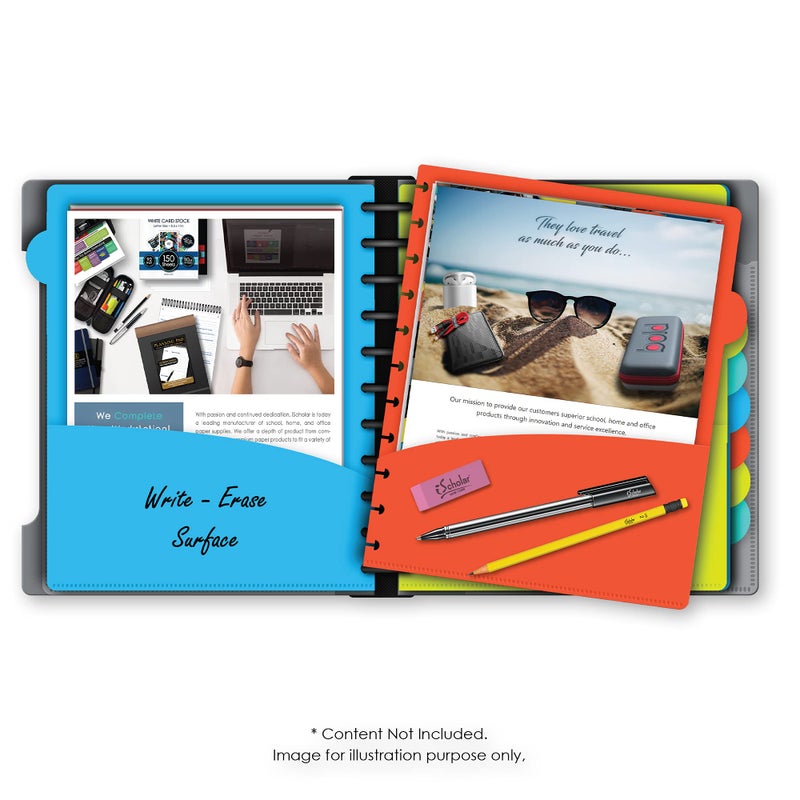 iScholar 20 Pocket Folder with Zipper Pouch, Color May Vary (34906) - Image 3